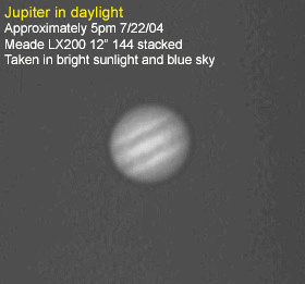 Jupiter in the afternoon.