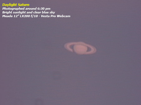 Saturn in daylight.